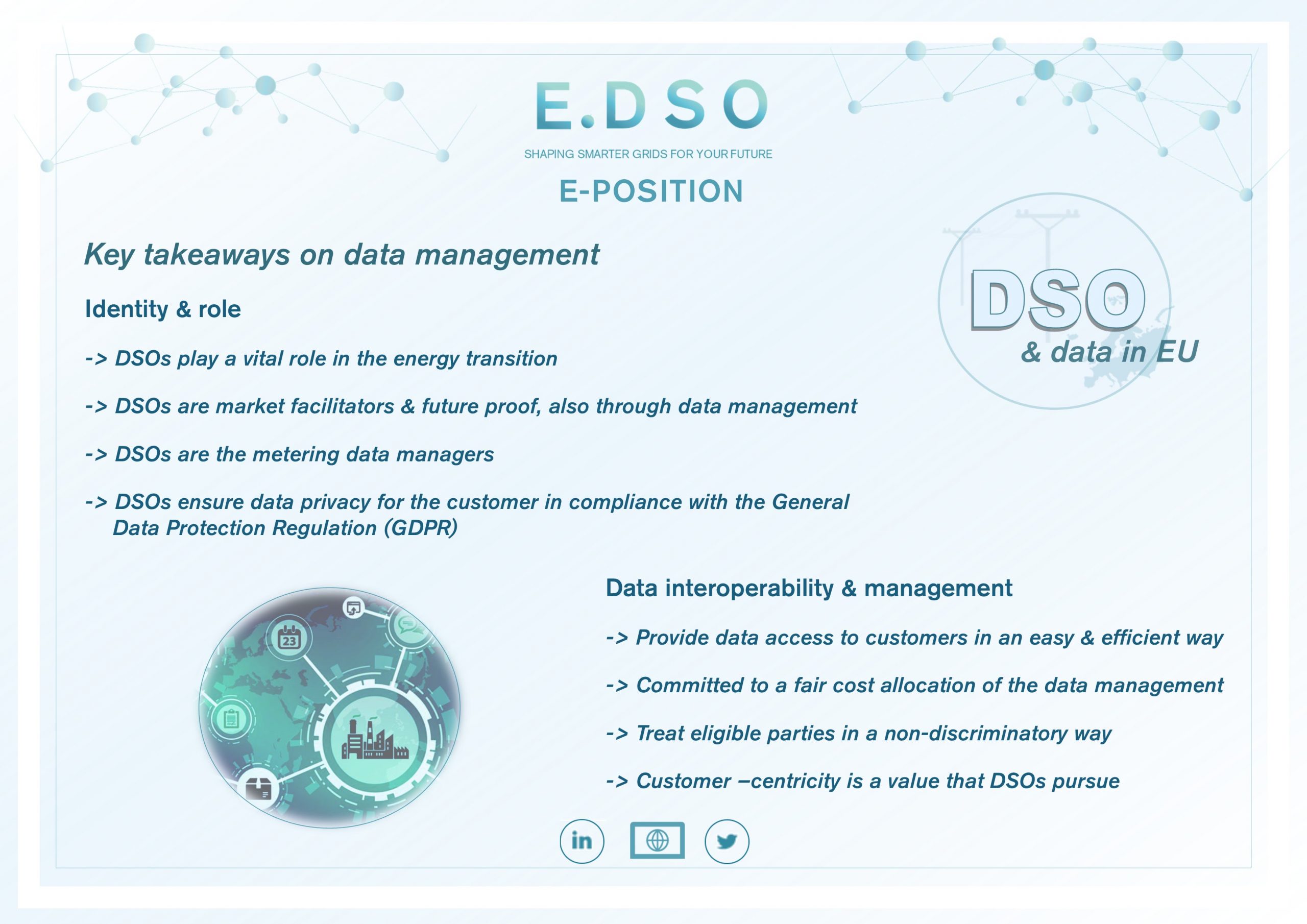 E.DSO publishes paper on DSOs’ and Data